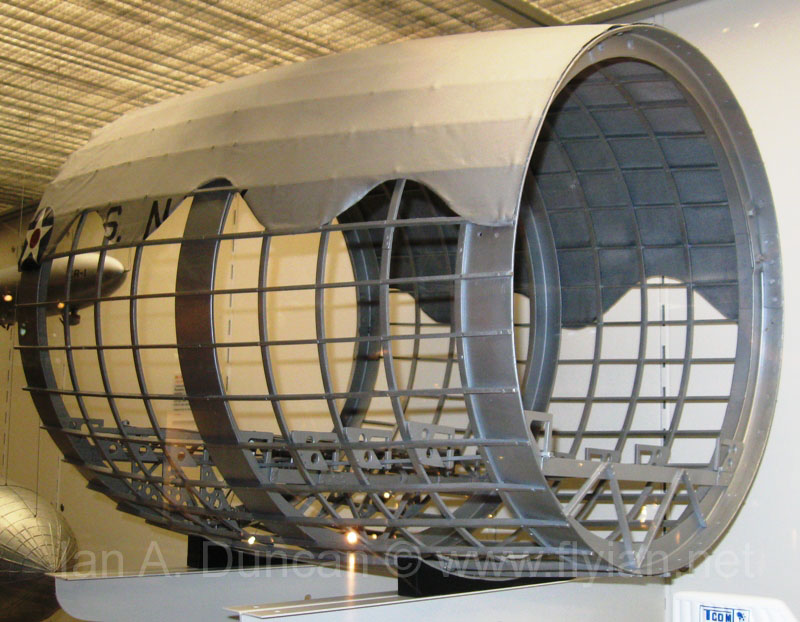 Model cutaway of hanger back