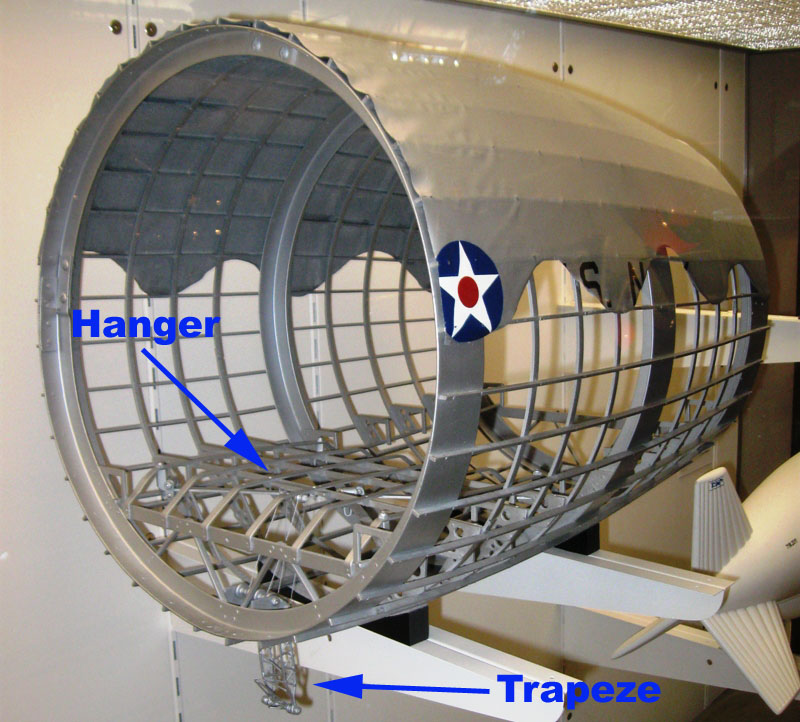 Model cutaway of hanger front