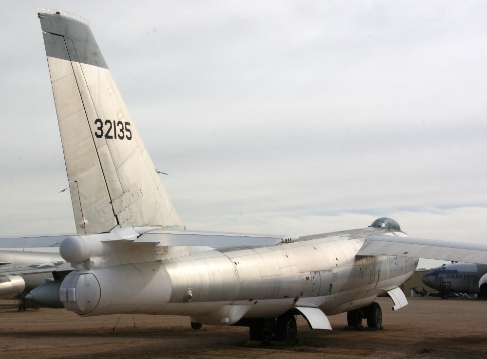 Rear view of Boeing EB-47E Stratojet