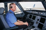 Noel in 320 cockpit