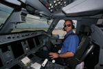 Thomas in 190 cockpit