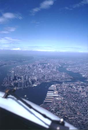 Manhattan from 727 cockpit