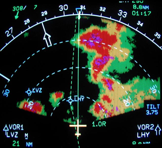 Thunderstorm from A320 cockpit