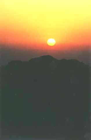 Sunrise from Mount Sinai summit