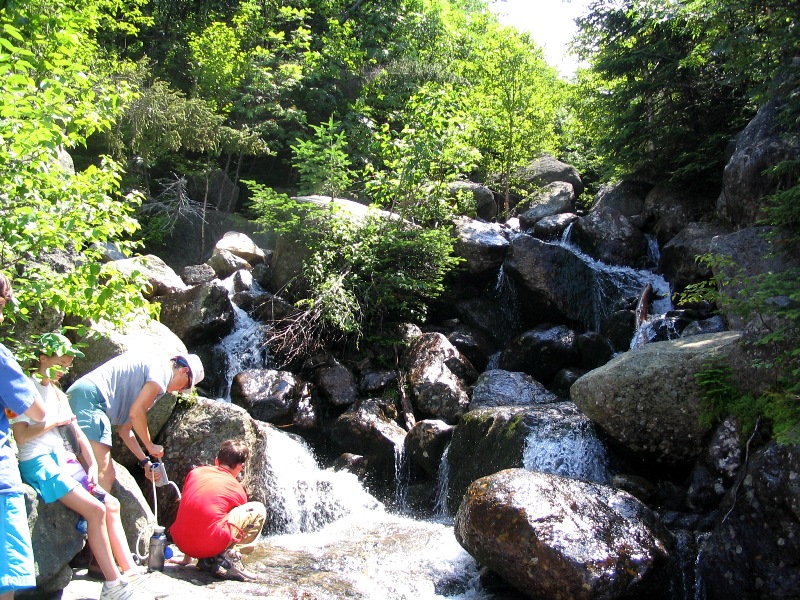 Filtering water at falls