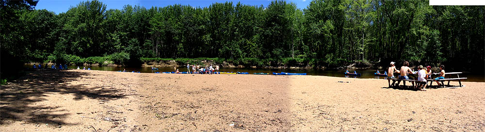 Lunch on a sand bar