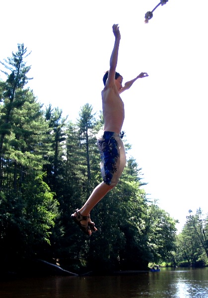 Jay off rope swing