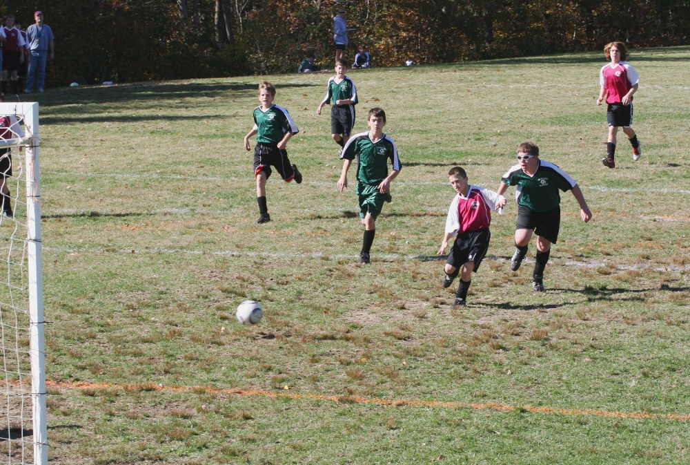 Garrett scoring goal