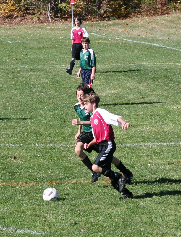Dave racing for ball