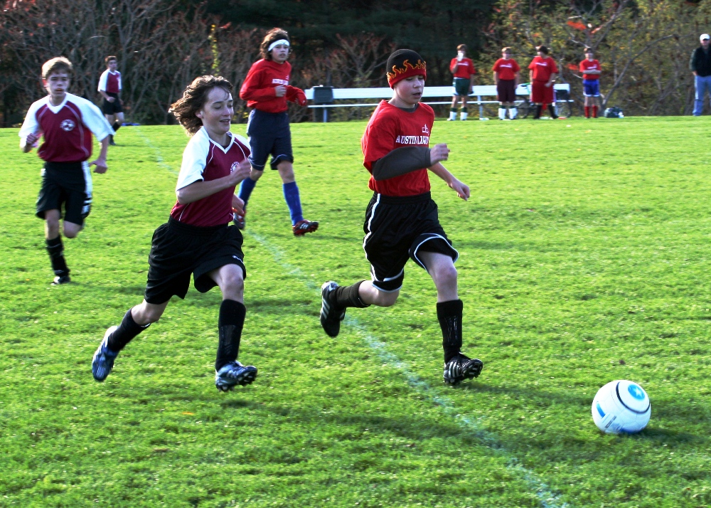 Racing for the ball