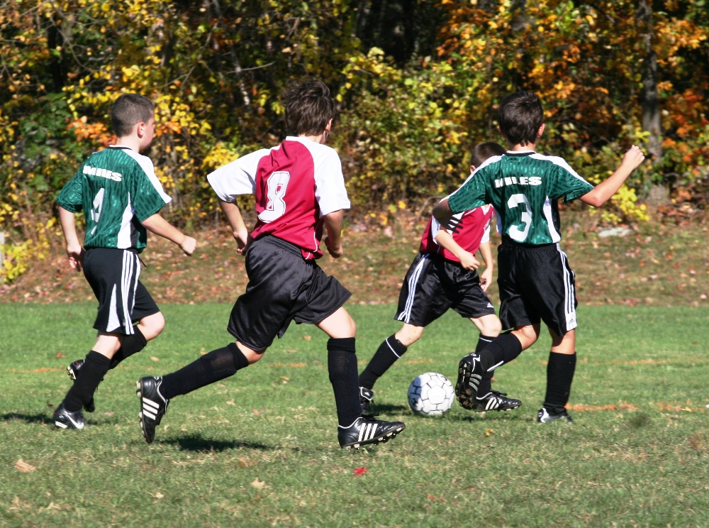 running to get ball