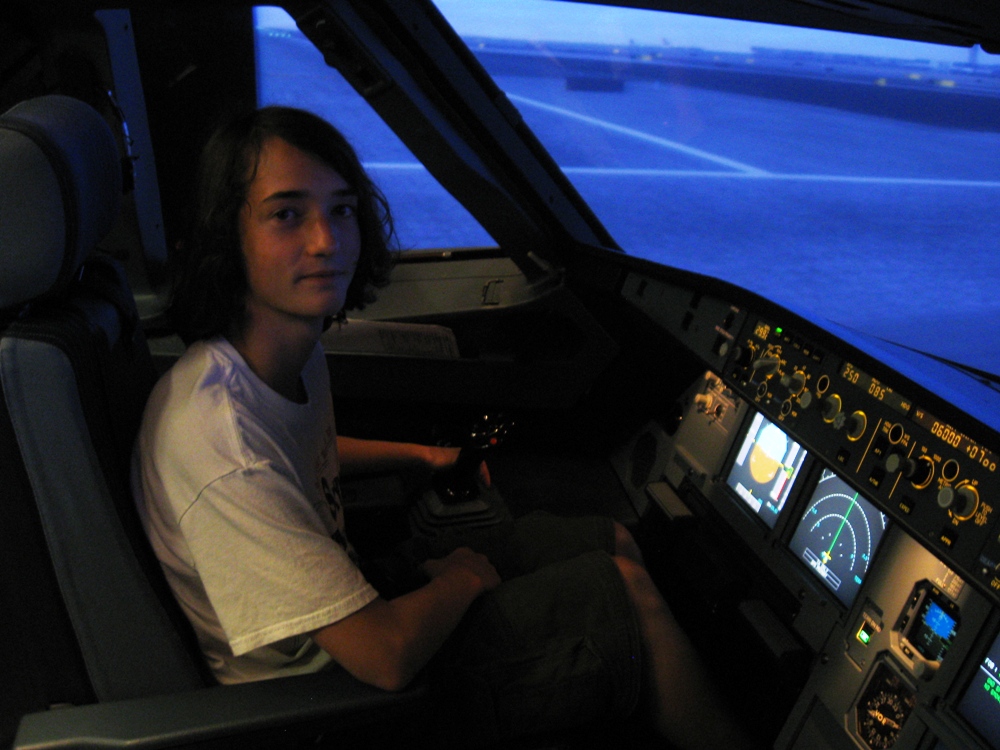 Josh in A-320 sim