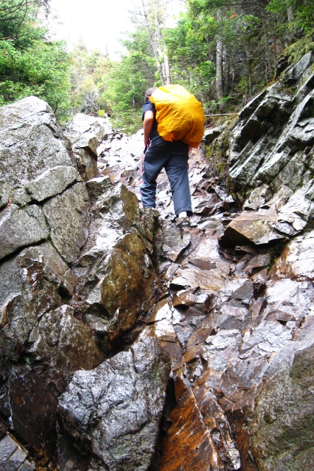 Scott climbing rocks