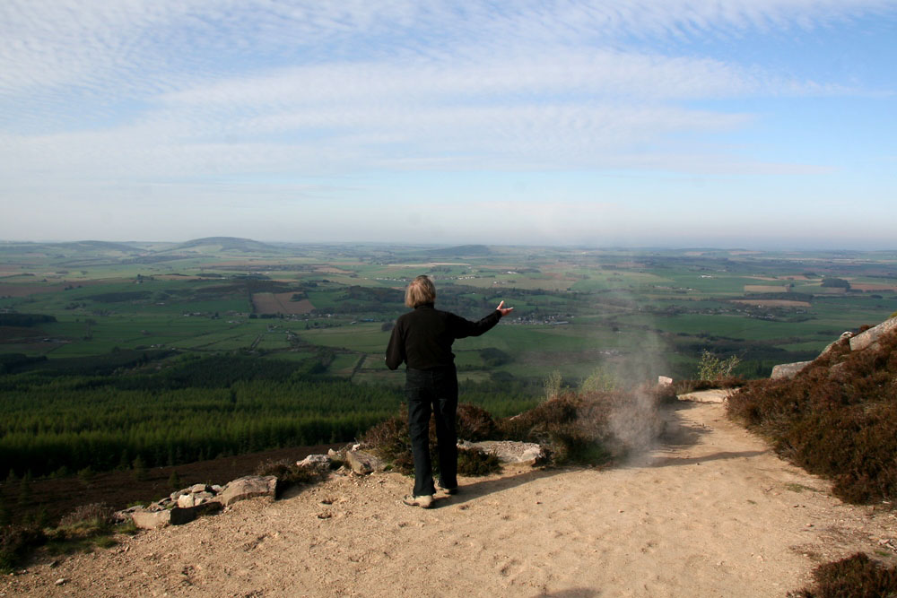 Mom spreading ashes