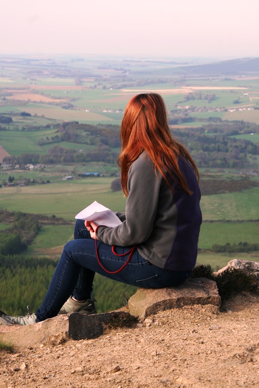 Amanda enjoying view