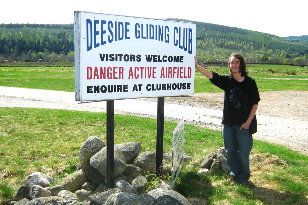 Josh & glider sign