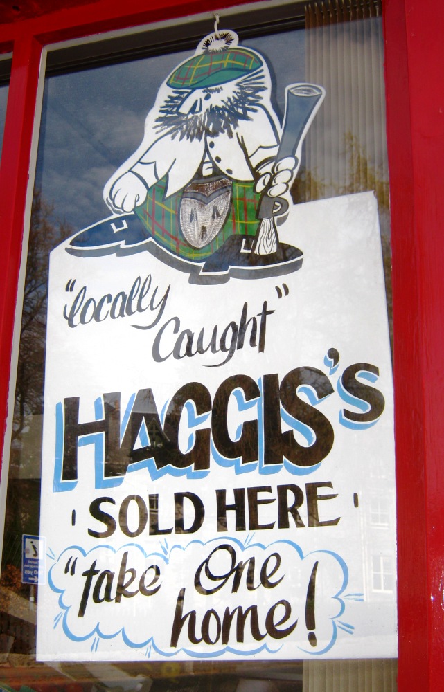Local Haggis sign