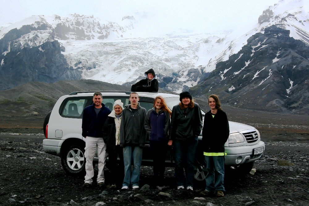 Family at SUV