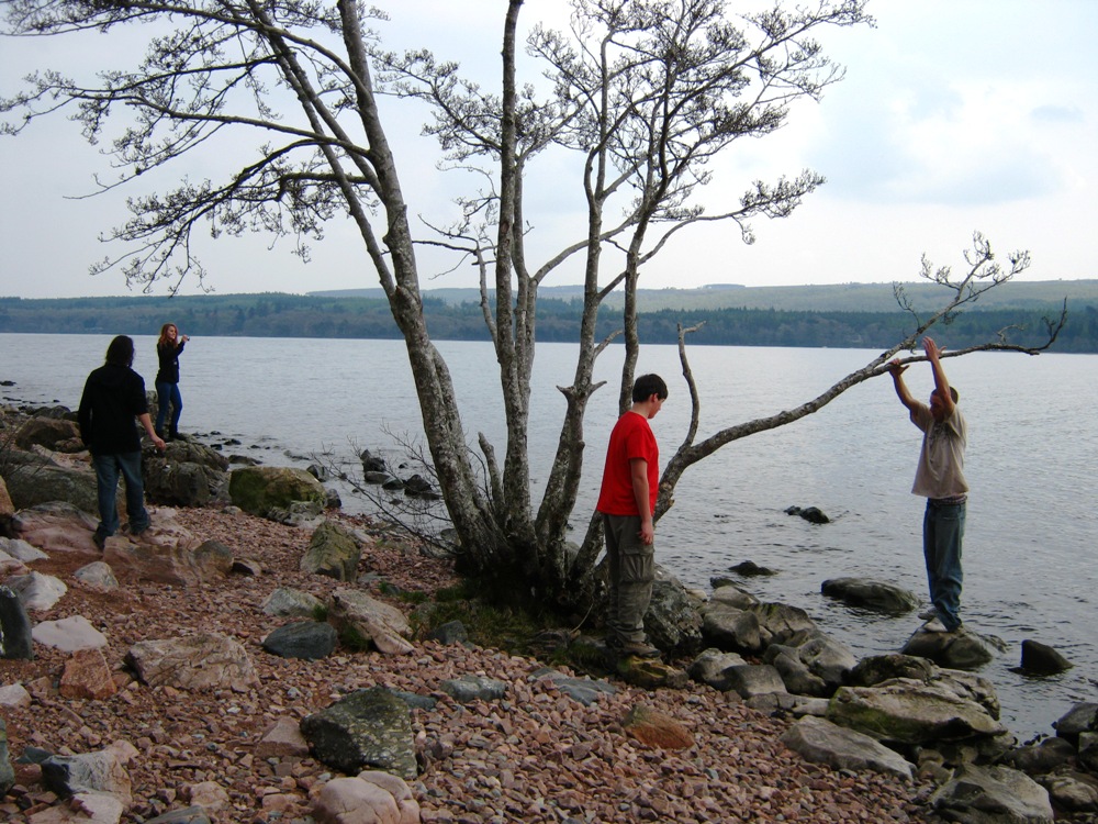 Kids on Loch Ness