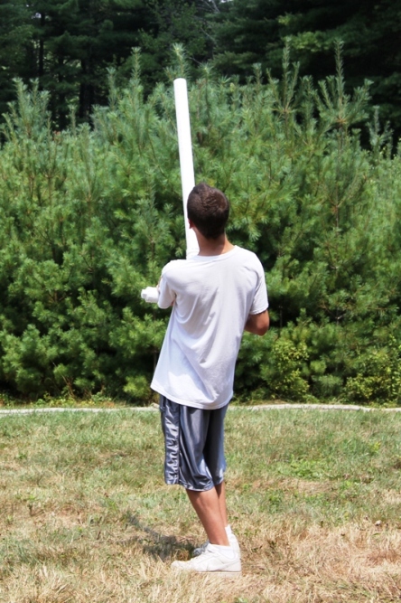 Jay firing cannon