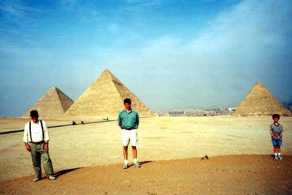 3 in front of Pyramid