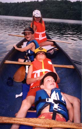 The Tribe in a canoe