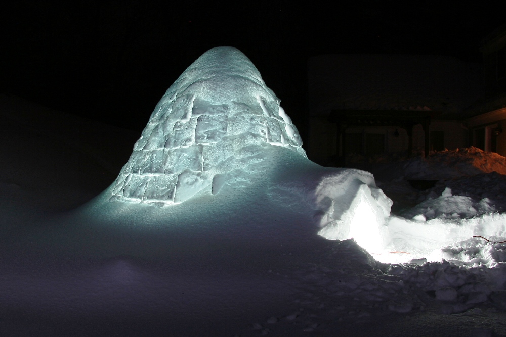 Igloo at night