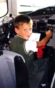 Jay in cockpit