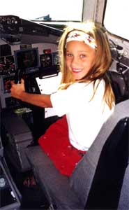 Amanda in cockpit