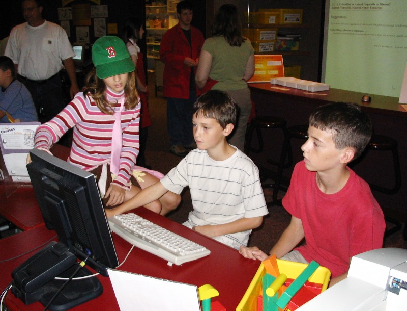 Manda, Josh & Jay on computer