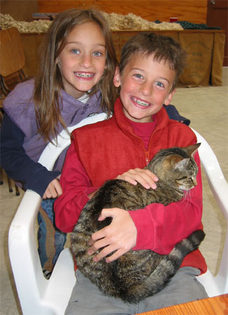 Jay & Amanda with cat