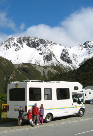 Campervan at Mt. Cook