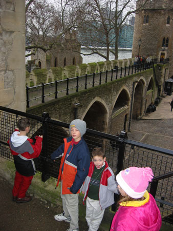Kids on Tower wall