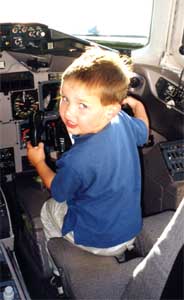 Scott in cockpit