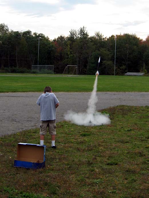 Scott launches rocket