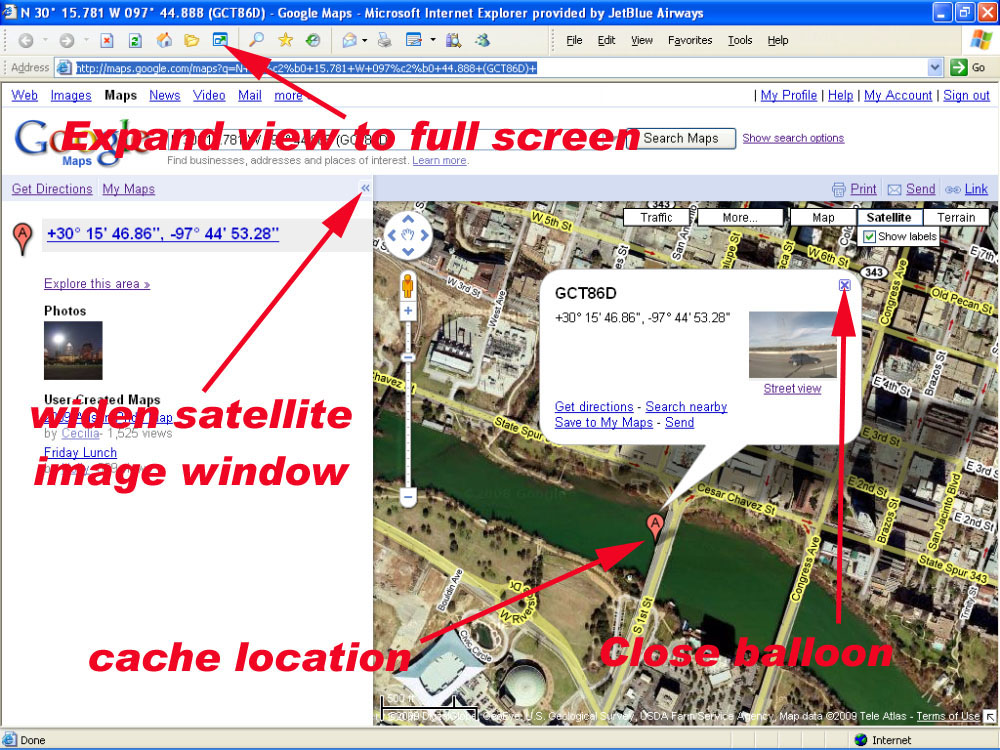 Adjust the google maps screen