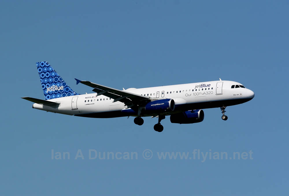 100th JetBlue A-320
