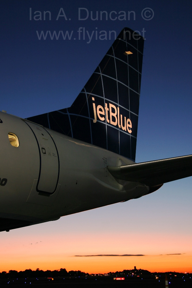 190 tail at sunrise