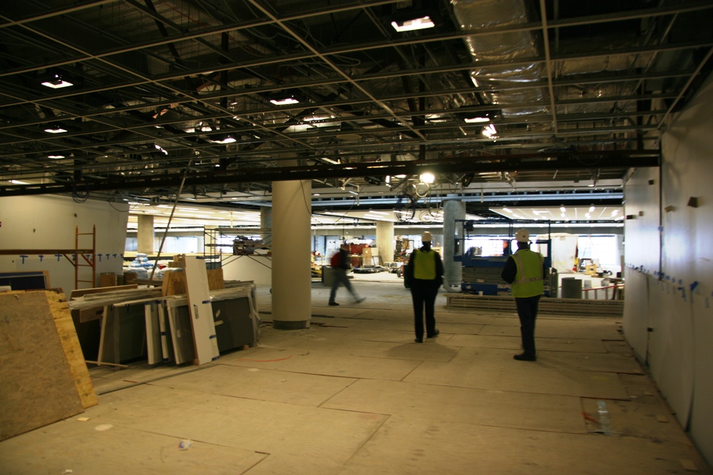 Stairs to baggage claim