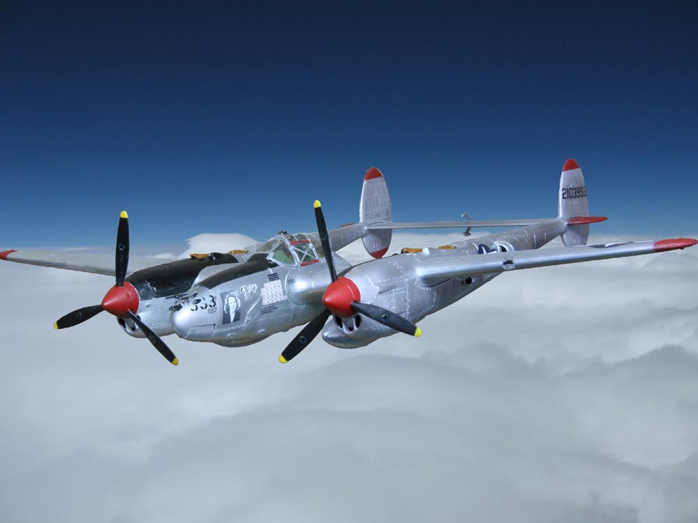 model of Richard Bong's P-38