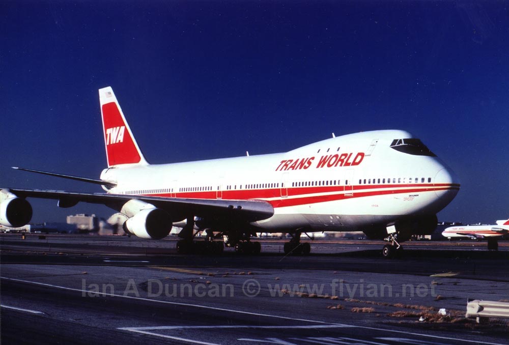 TWA 747 taxiing
