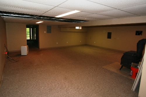 Finished basement looking towards next room