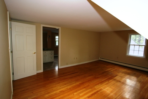 Master bedroom looking towards bathroom