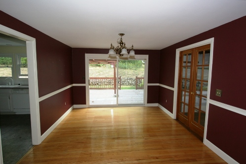 Dining room looking towards deck