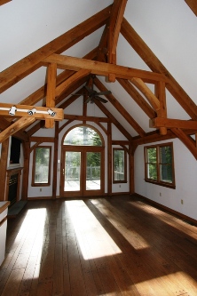 Living room looking towards main house