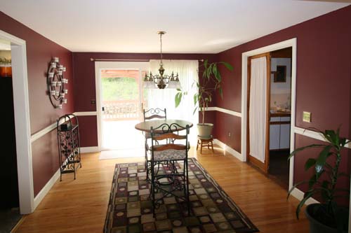 Dining room looking towards deck