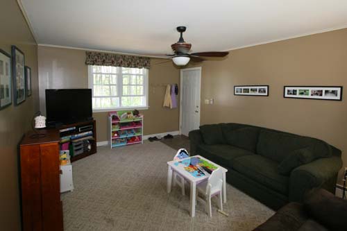 Family room looking back towards garage