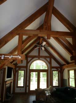 Living room looking towards sliding doors and porch