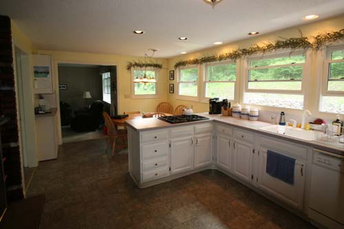 kitchen looking back towards family room